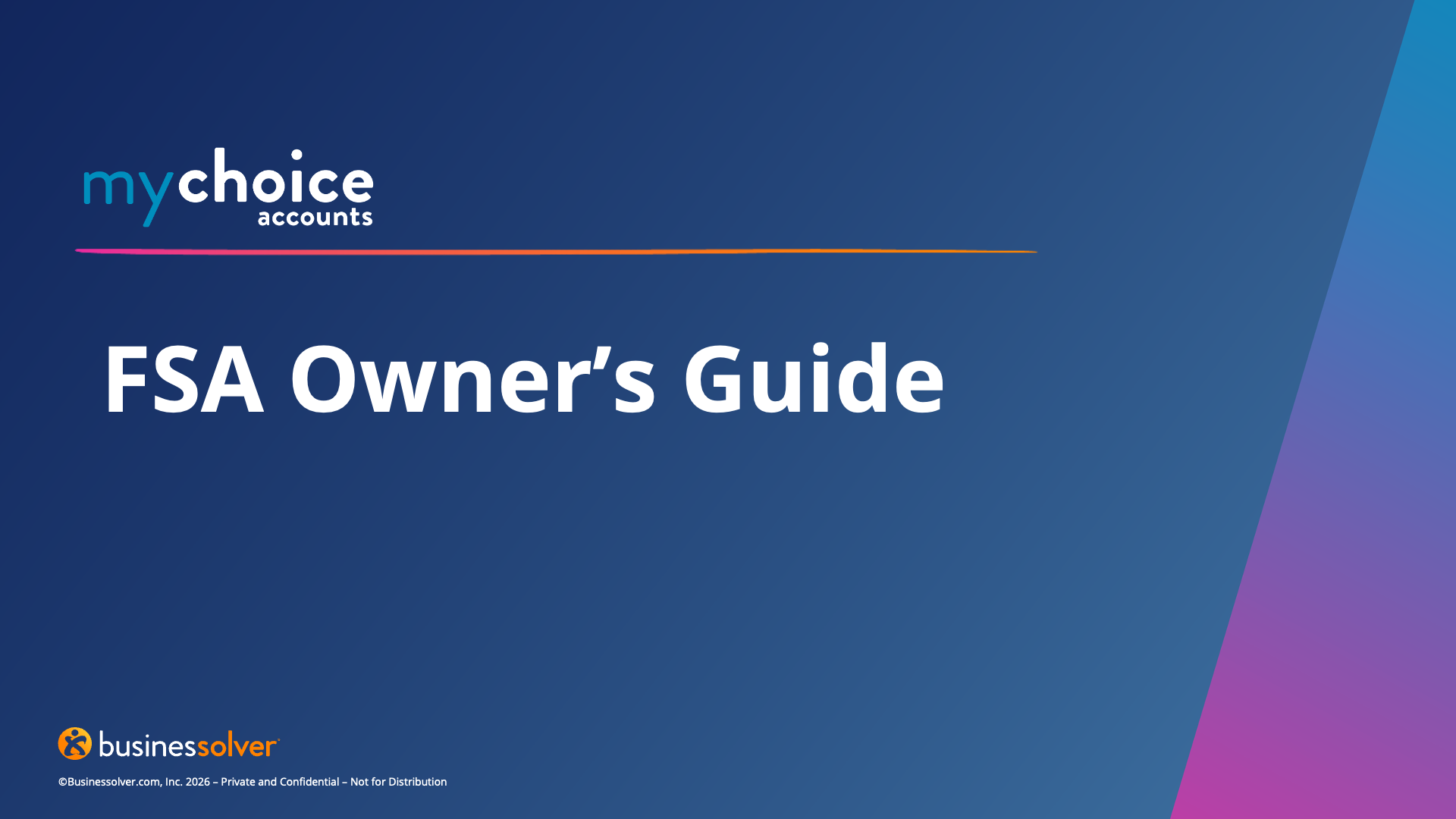 FSA Owners Guide presentation