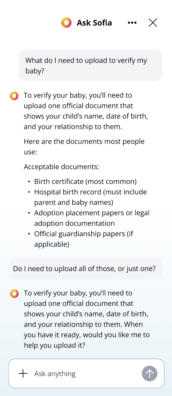 Portal Sofia new baby 2026